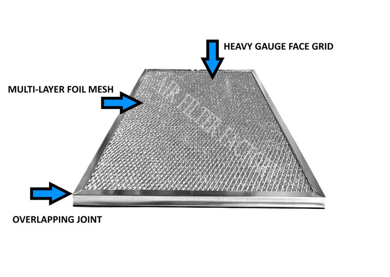 Air Filter Factory Aluminum Filter Replacement For Honeywell 203369, F50F1057, F50E1349, F50E1331, F50E1067, F50A1116, F50F1040 USA Made HVAC Furnace Aluminum Pre/Post Filters 12-1/2" X 20" 2-Pack - Image 3